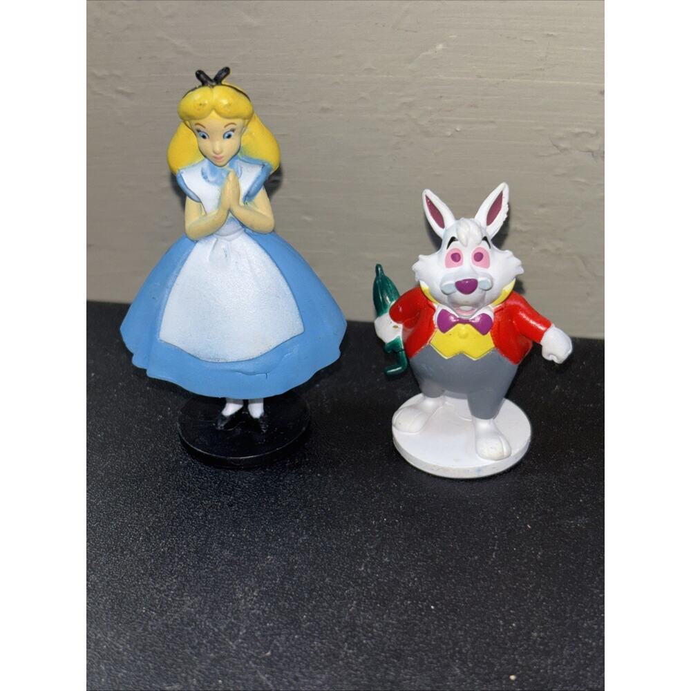 Disney - Alice & White Rabbit Alice in Wonderland - 2.5" Toys Cake Toppers